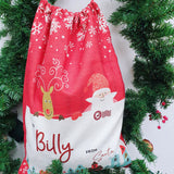 Large Red Personalised Christmas Sack