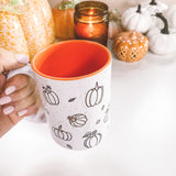 Pumpkin and Gourd Speckled Autumn Mug