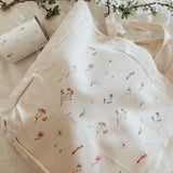 Pressed Flowers Linen Effect Tote