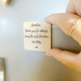 Personalised Wooden Magnet - Text