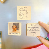 Personalised Wooden Magnet - Own Drawing/Handwriting