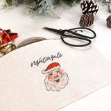 Personalised Linen Christmas Accessories Pouch
