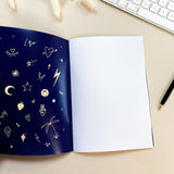 Blue Foiled Illustrated Notebook