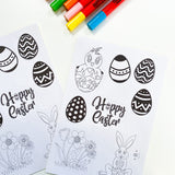 Colour your own Easter Stickers