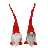 Pair of Red Sitting Santa Gonks