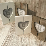 Double Heart Wooden Book Frame