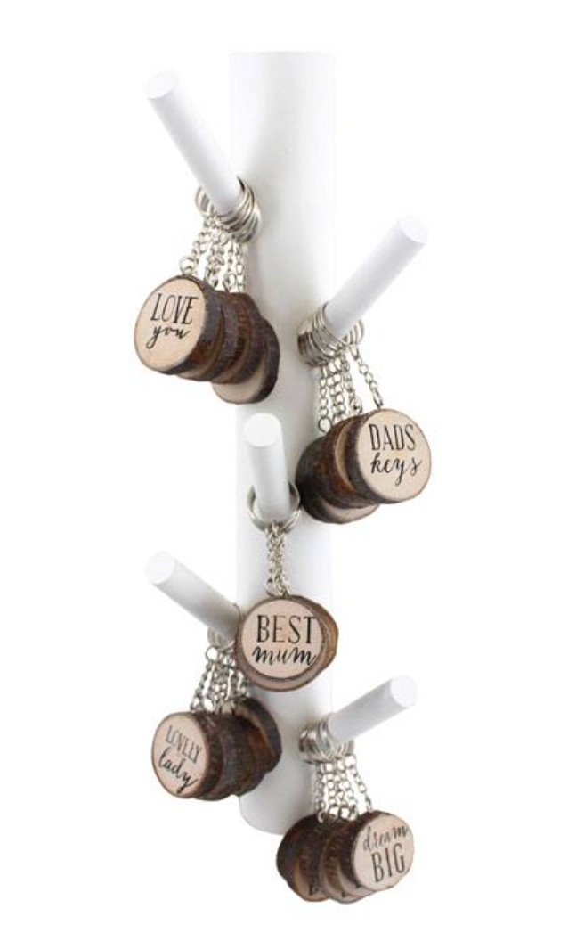 WOODEN LOG KEYRING'S – Birdie Barn