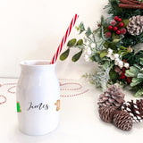 Personalised Christmas Cookie Milk Jugs with Straw